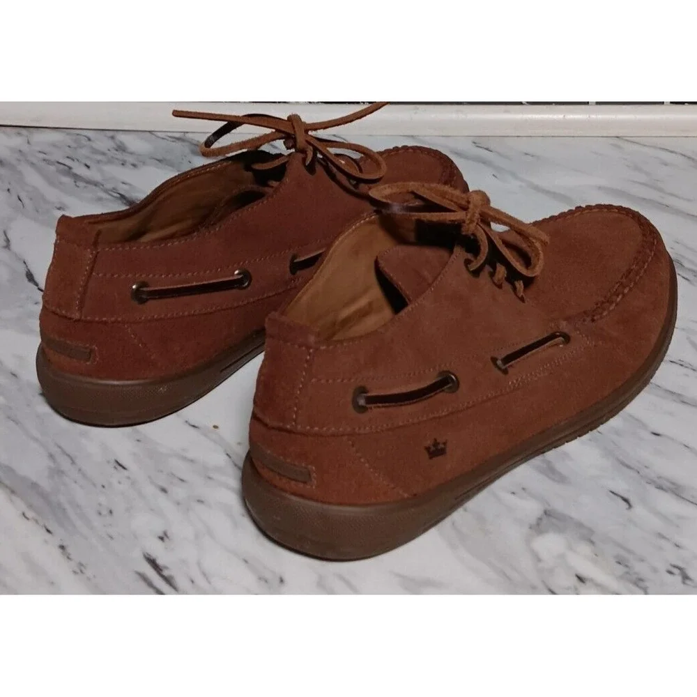 Peter Millar Men's Brown‎ Leather Suede Lace Up Chukka Moc Toe Boots Size 9.5